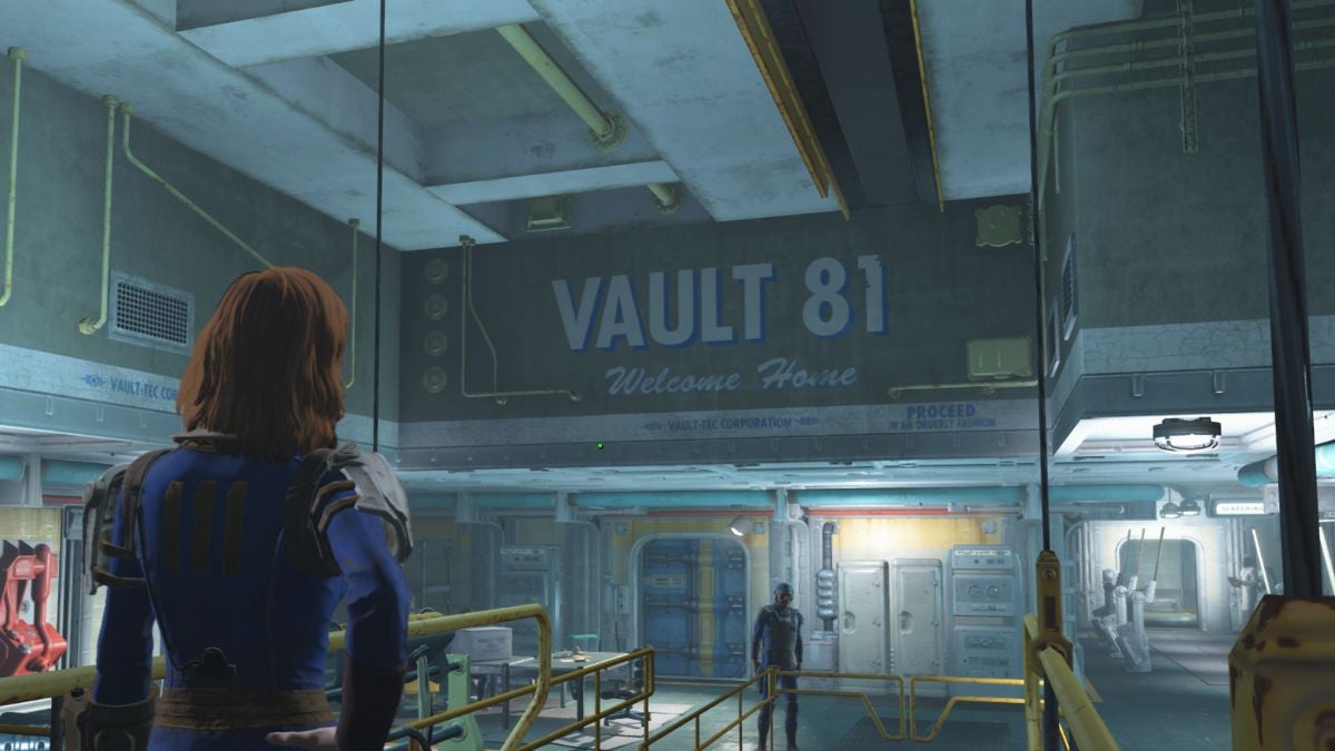 The entrance to Vault 81 in Fallout 4