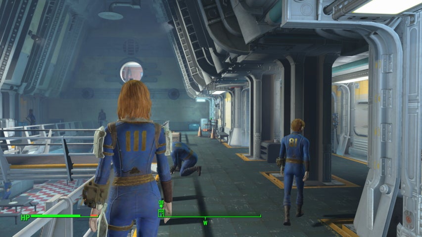 The inside of Vault 81 in Fallout 4.