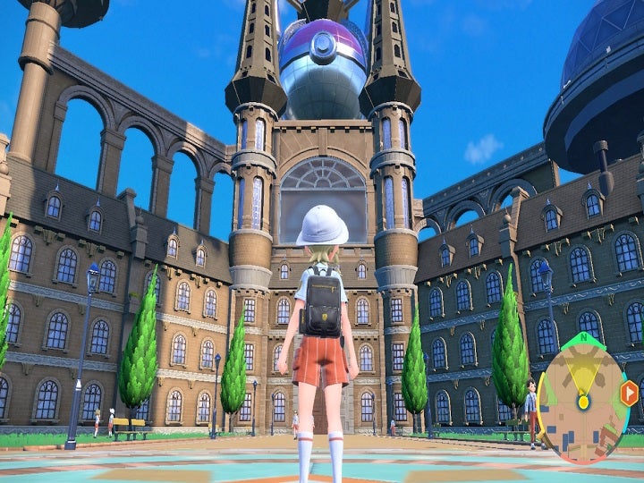 Character Standing in front of the Academy.