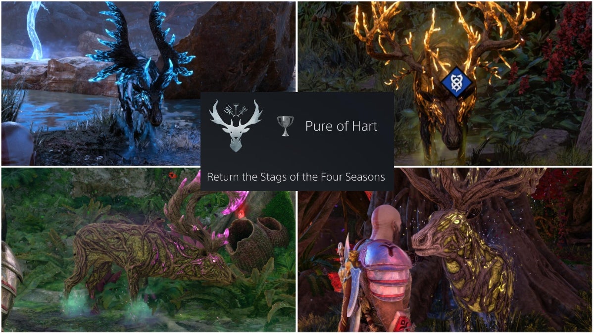 Stags of the Four Seasons in God of War Ragnarok.