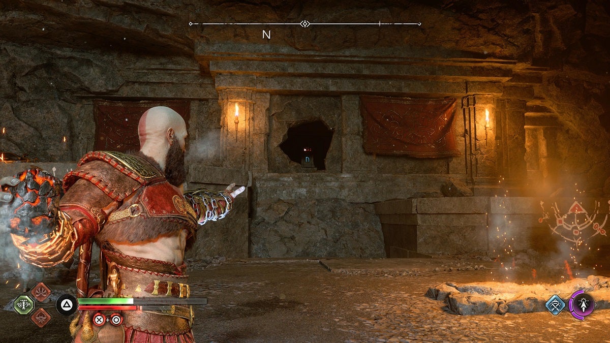 The brazier for the Nornir Chest in the Raider Hideout.