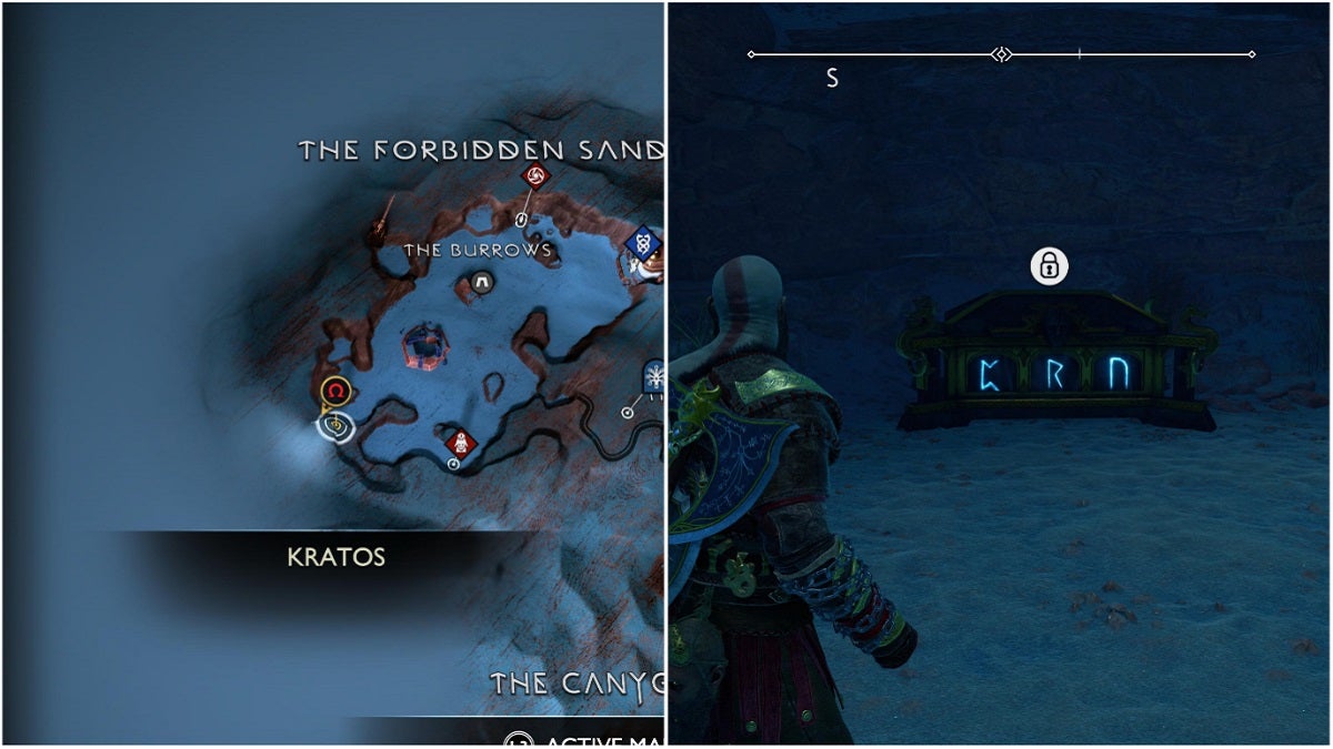 The Nornir Chest in The Forbidden Sands west.