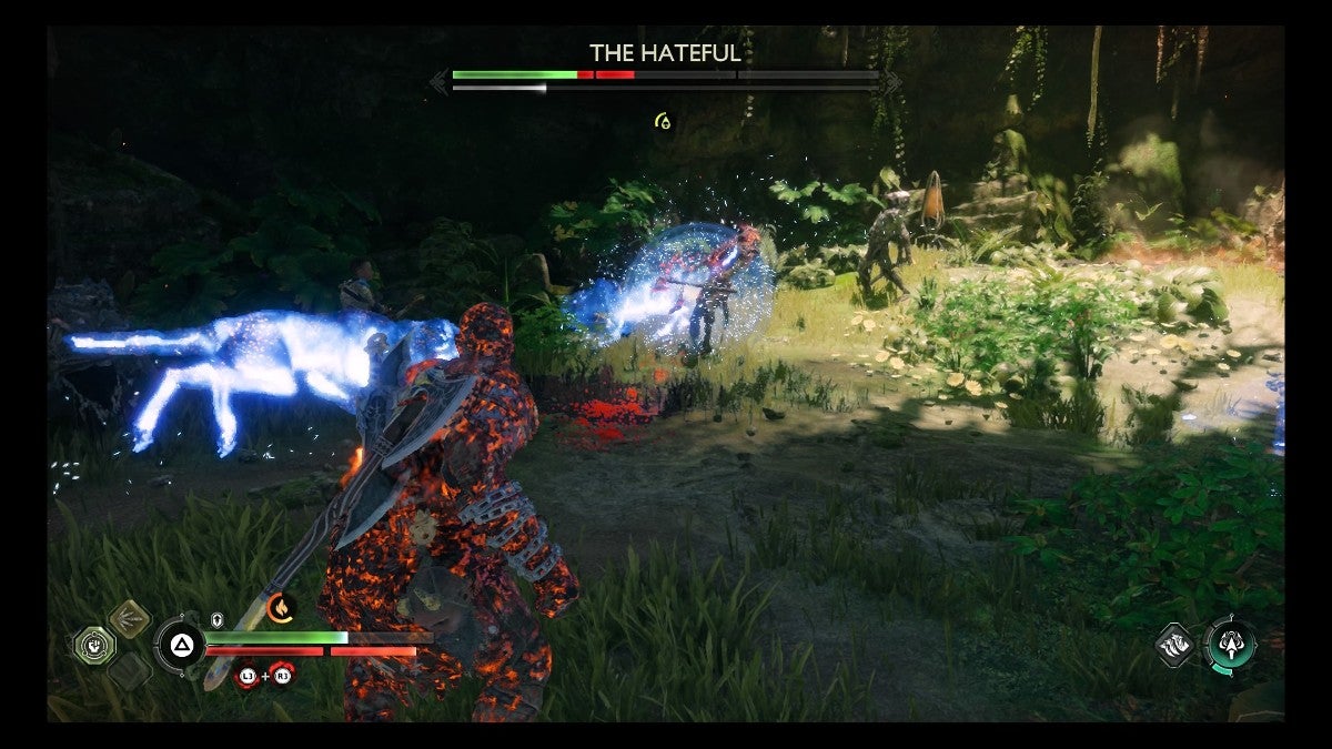 Atreus' runic summon attacking The Hateful.