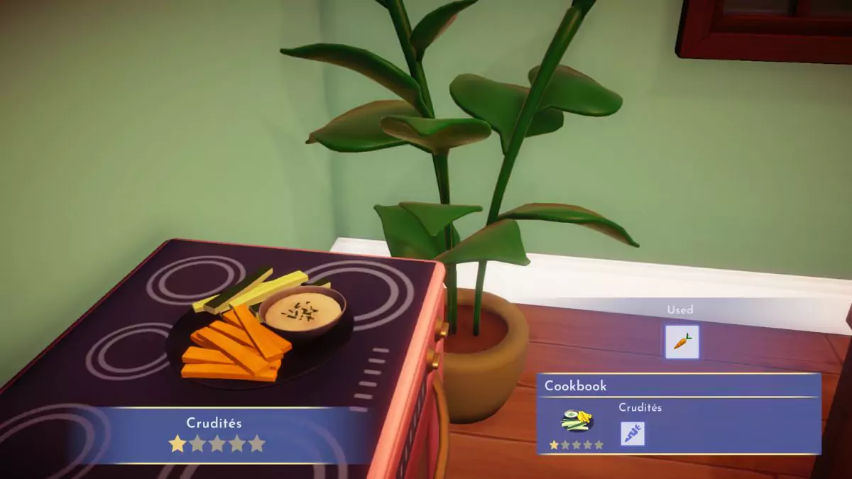 Crudites in Disney Dreamlight Valley.