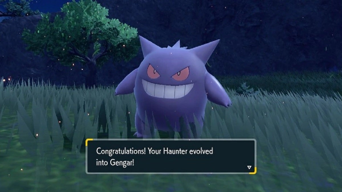 A newly-evolved Gengar.