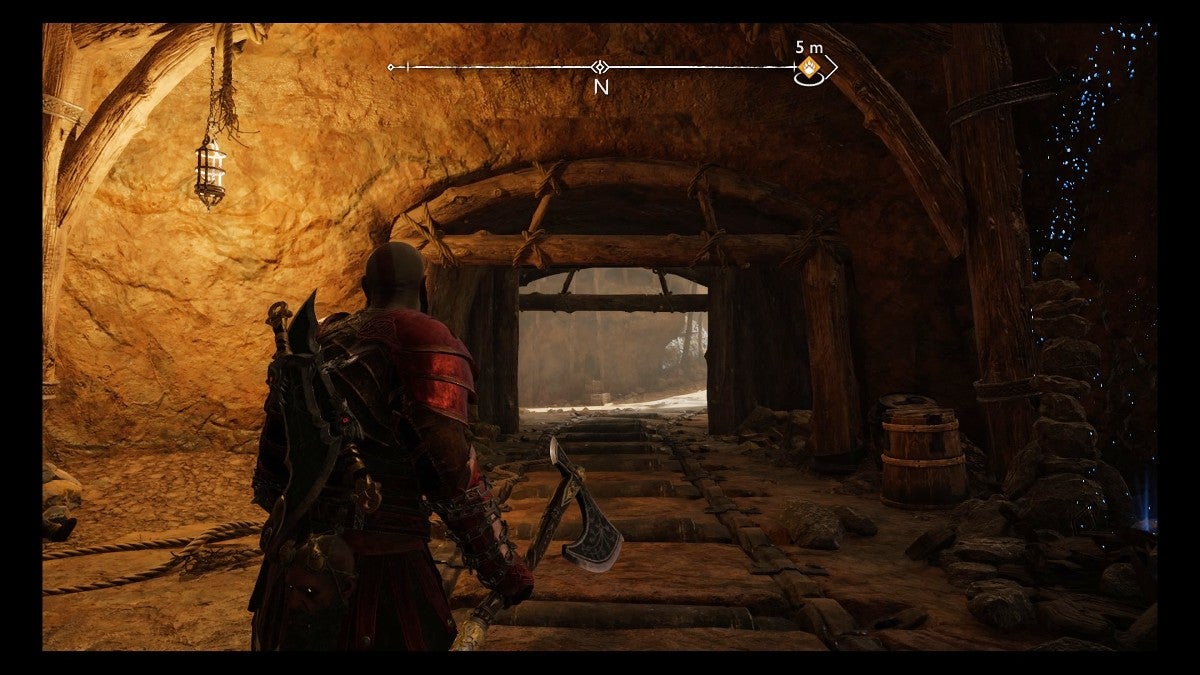 Kratos going north past the Mystic Gateway.