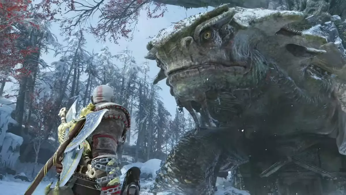 Kratos, Freya, and Chaurli in God of War Ragnarok.
