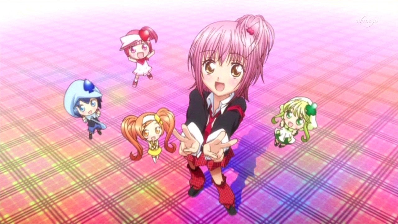 A screenshot from the anime series Shugo Chara.