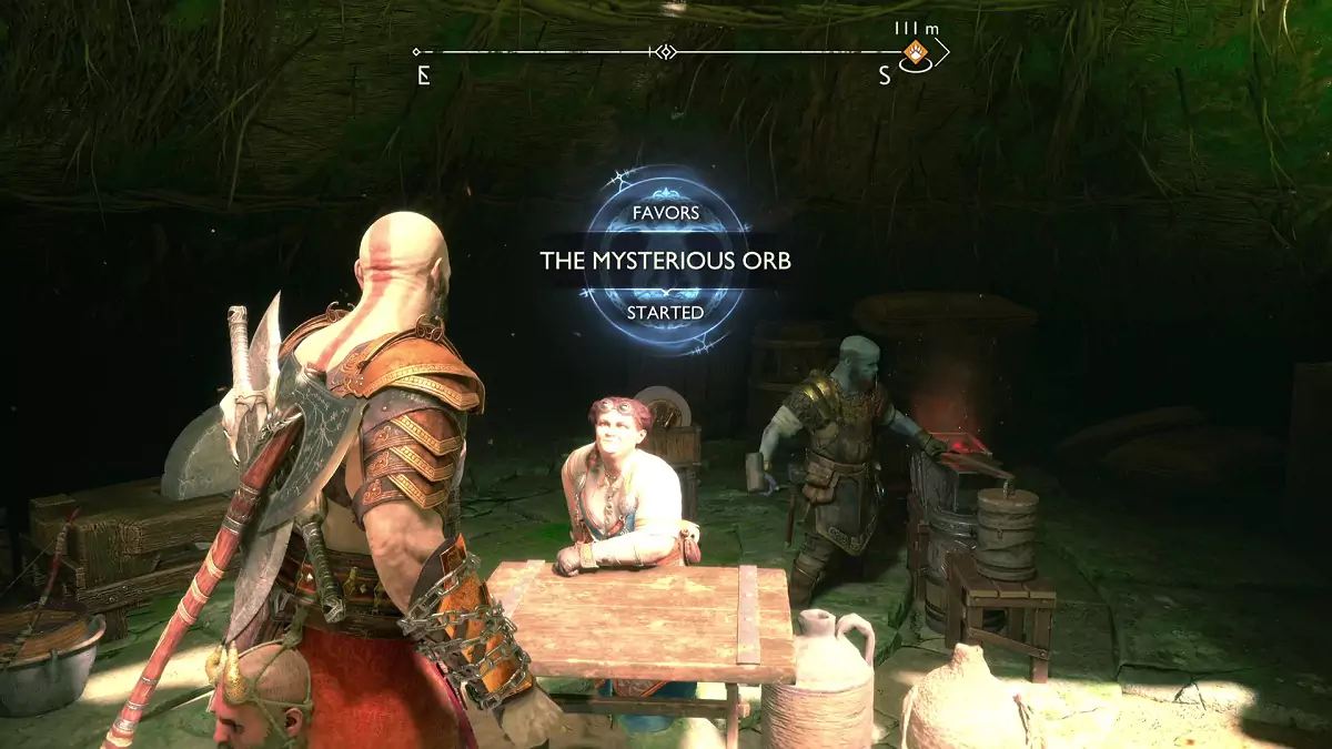 Starting the Mysterious Orb favor for Lunda.