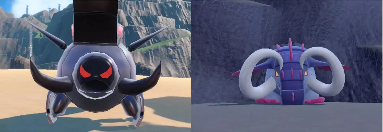 The Quaking Earth Titans from Violet (left) and Scarlet (right).