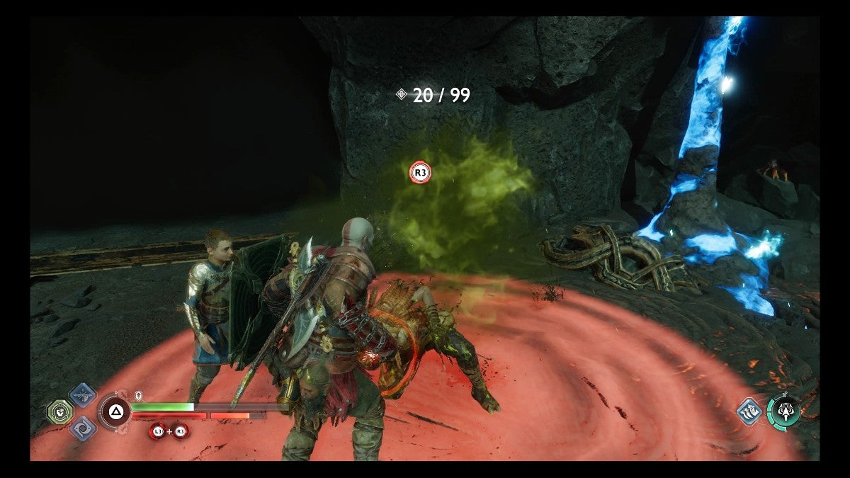 A ranged Raider enemy about to explode as they have a red circle around them.