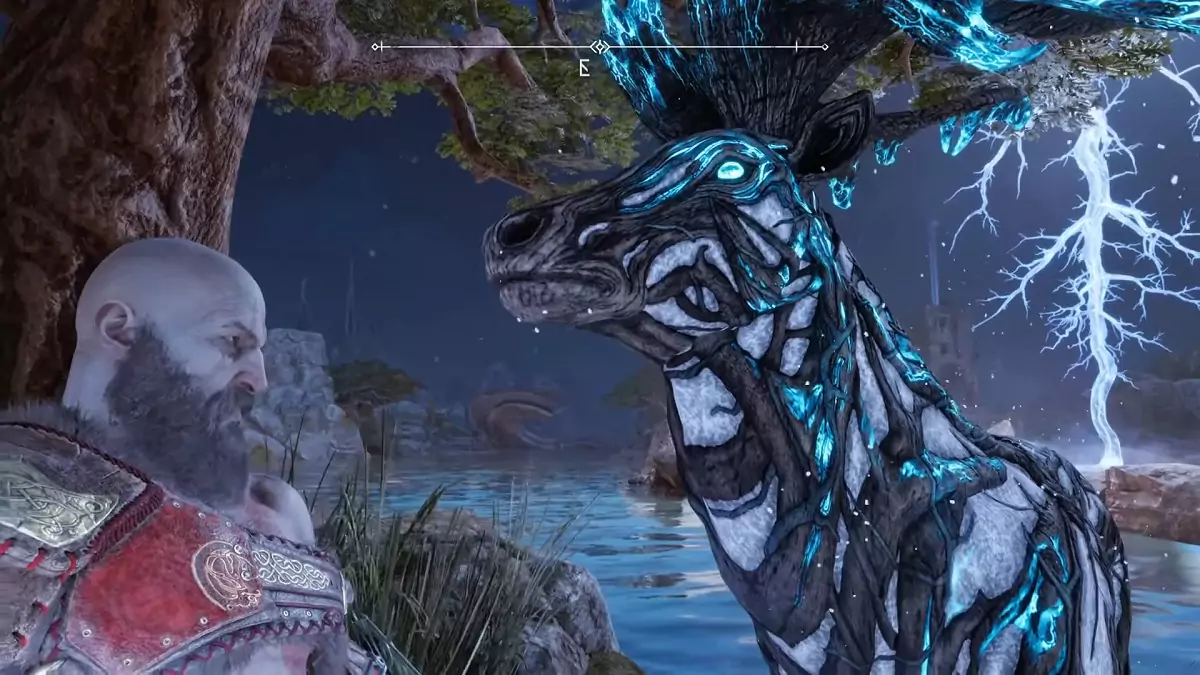 Kratos and the Stag of Winter.