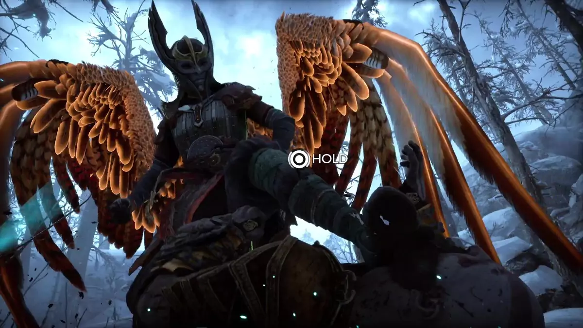 Vanadis standing over Kratos.