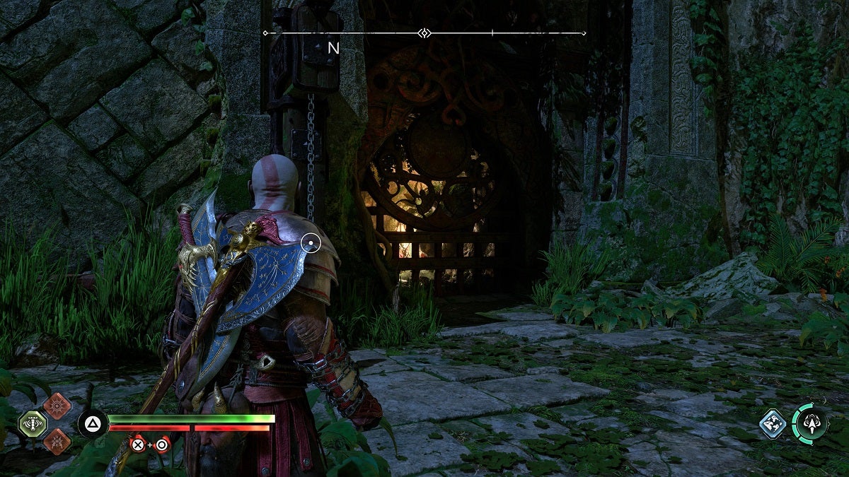 The gate that leads to the Wishing Well in God of War Ragnarok.
