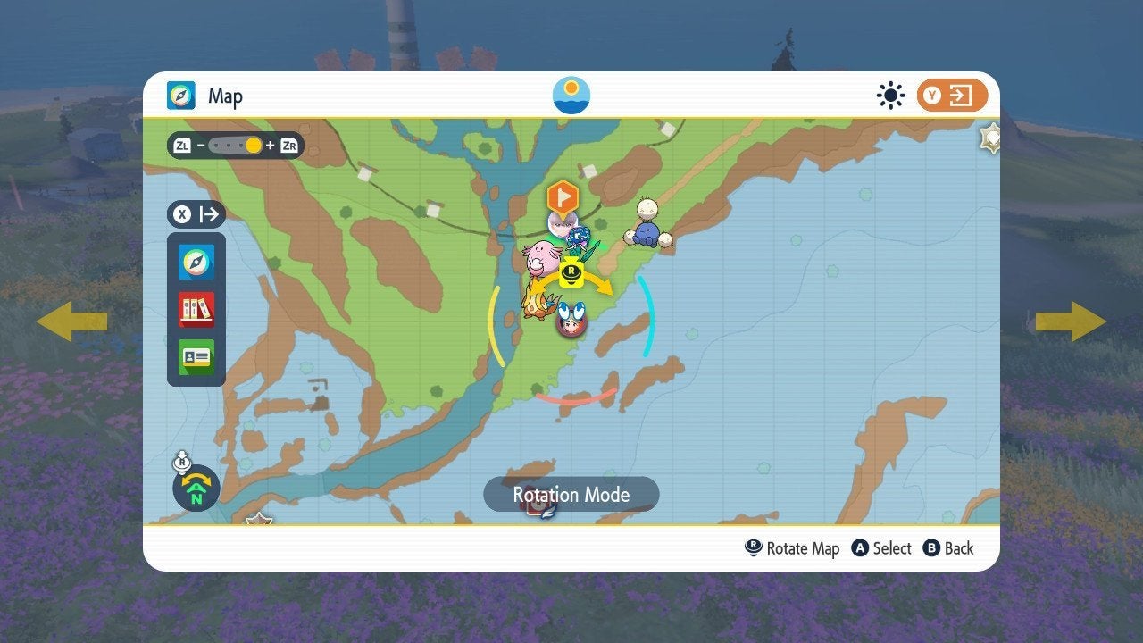 Map showing where to find Chansey.