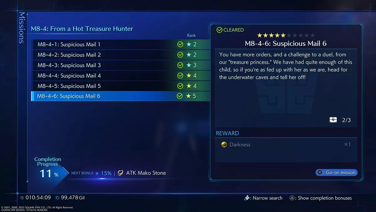 Mission 8-4-6 from Crisis Core: Final Fantasy VII Reunion.