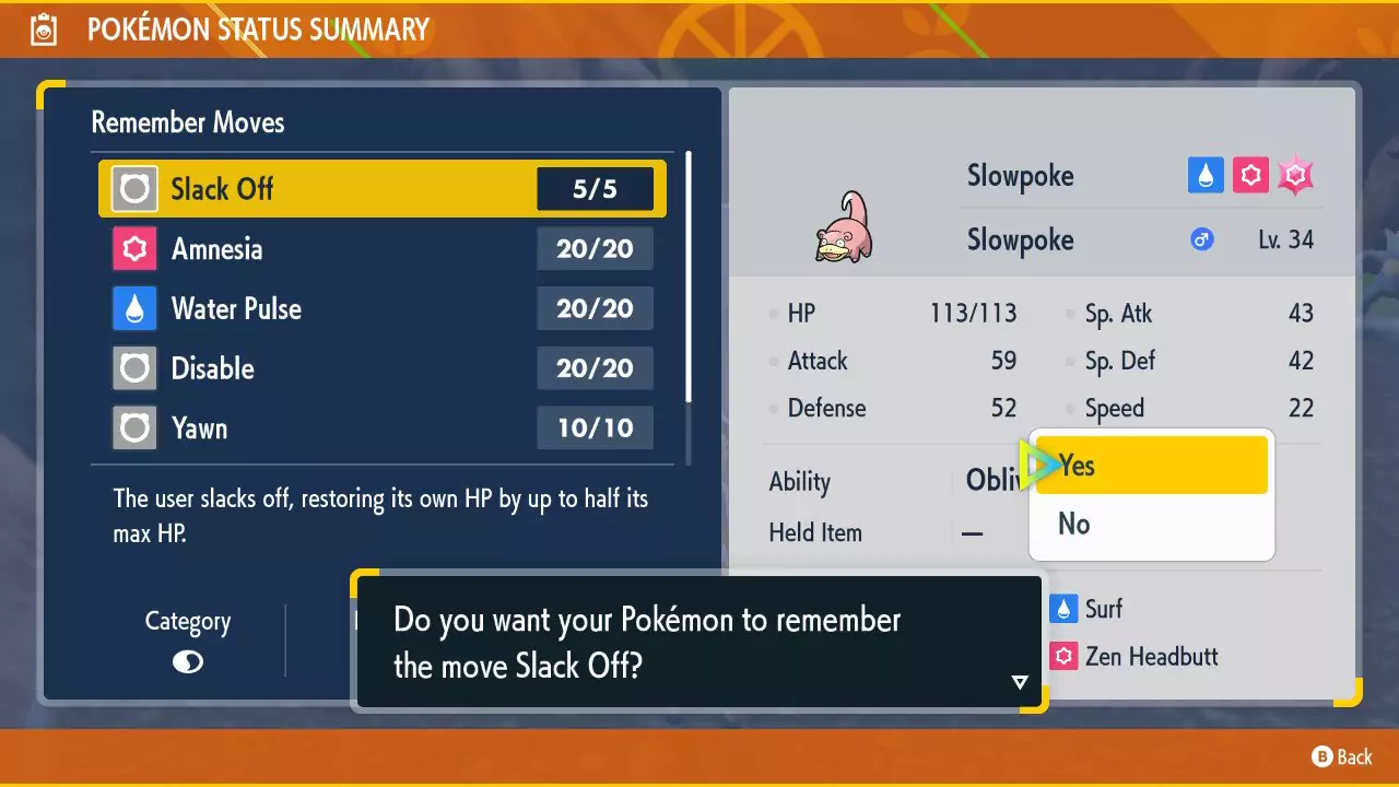 Slowpoke about to remember an old move.