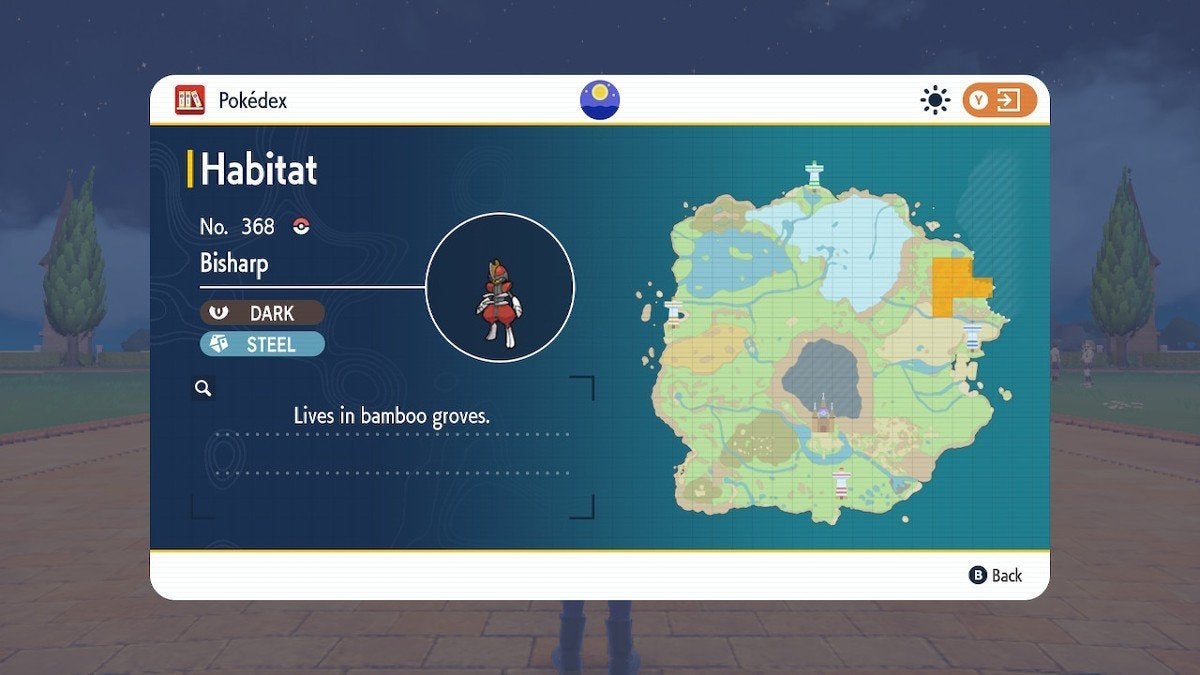 The location on the map where Bisharp can spawn.