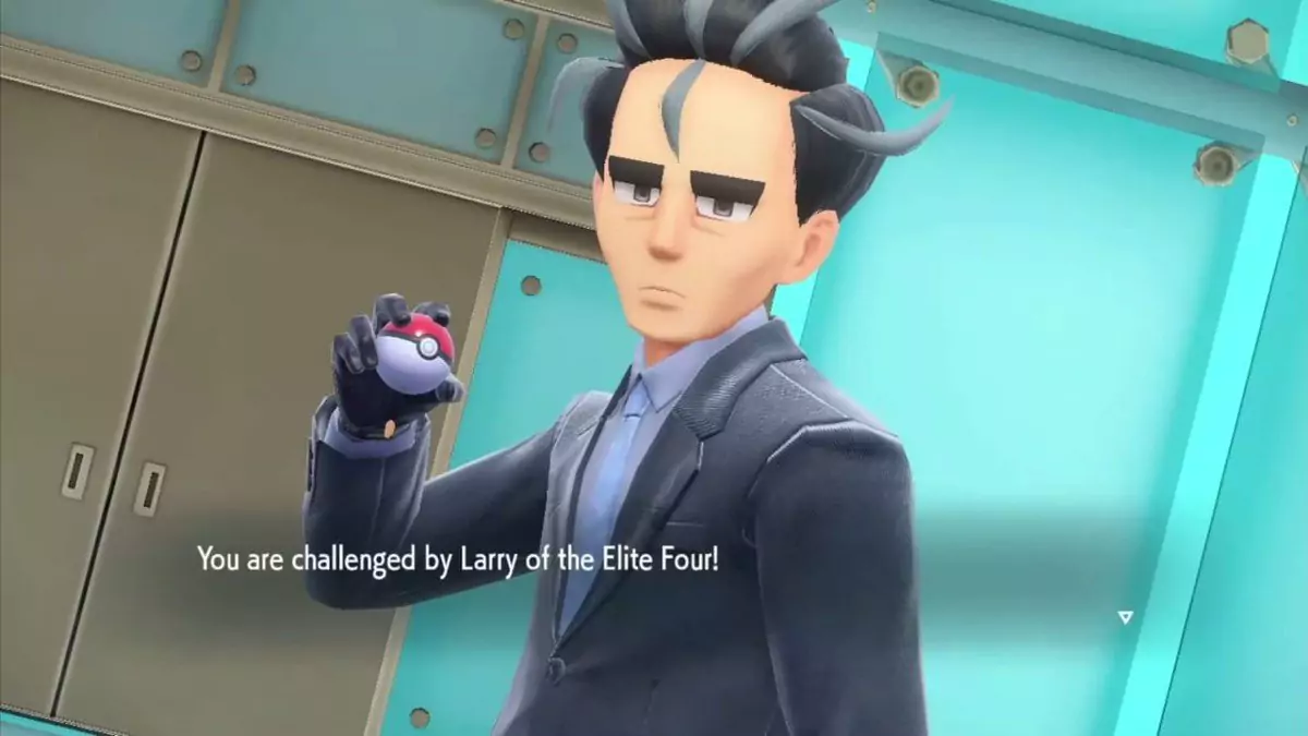 Larry challenging the player.