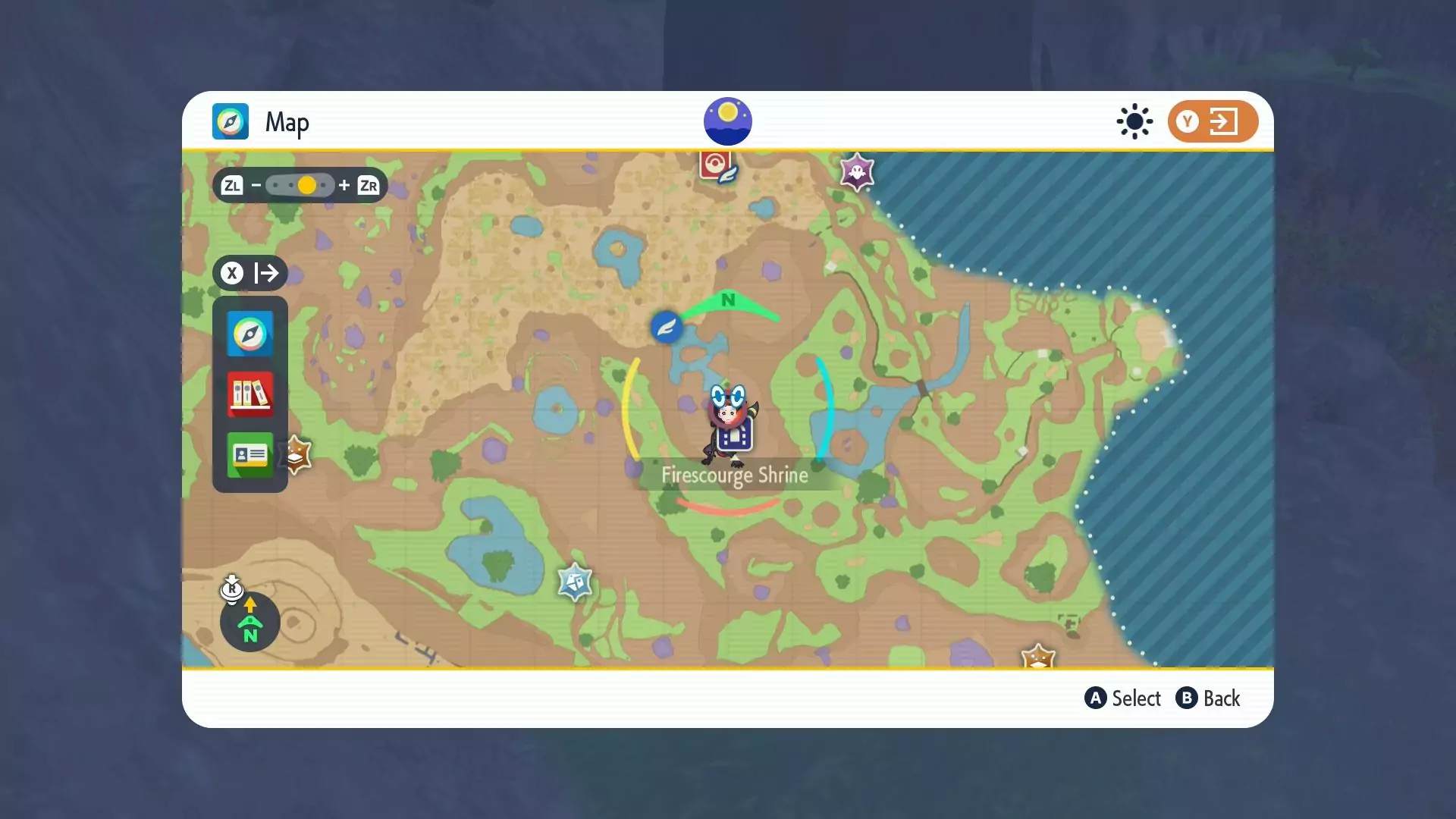 Map location of Firescrouge Shrine.