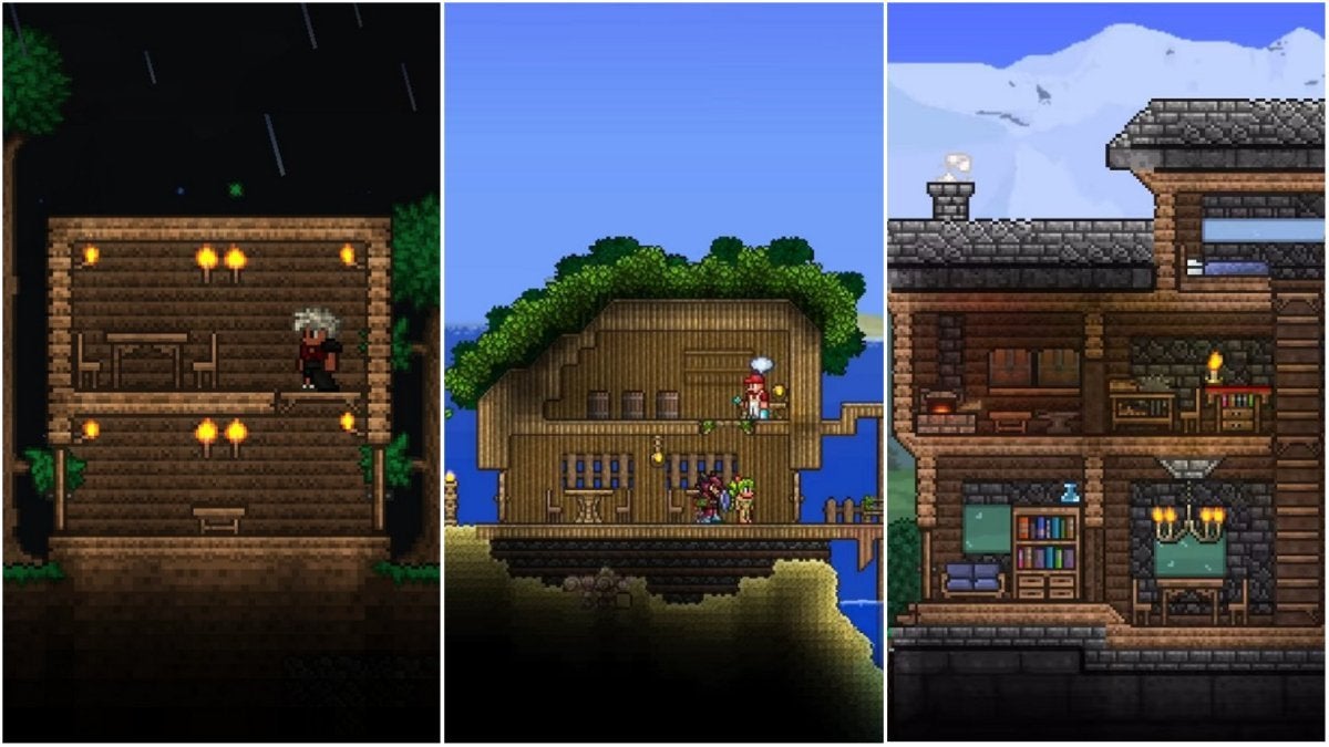 Examples of houses from Terraria.