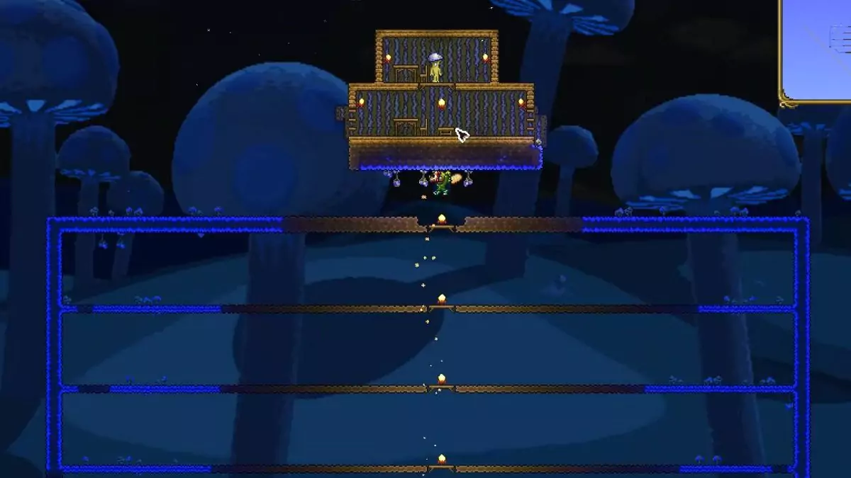 A Mushroom House from Terraria.