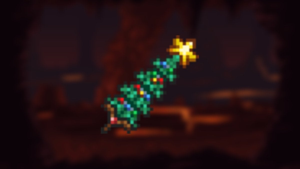 Christmas Tree Sword from Terraria.
