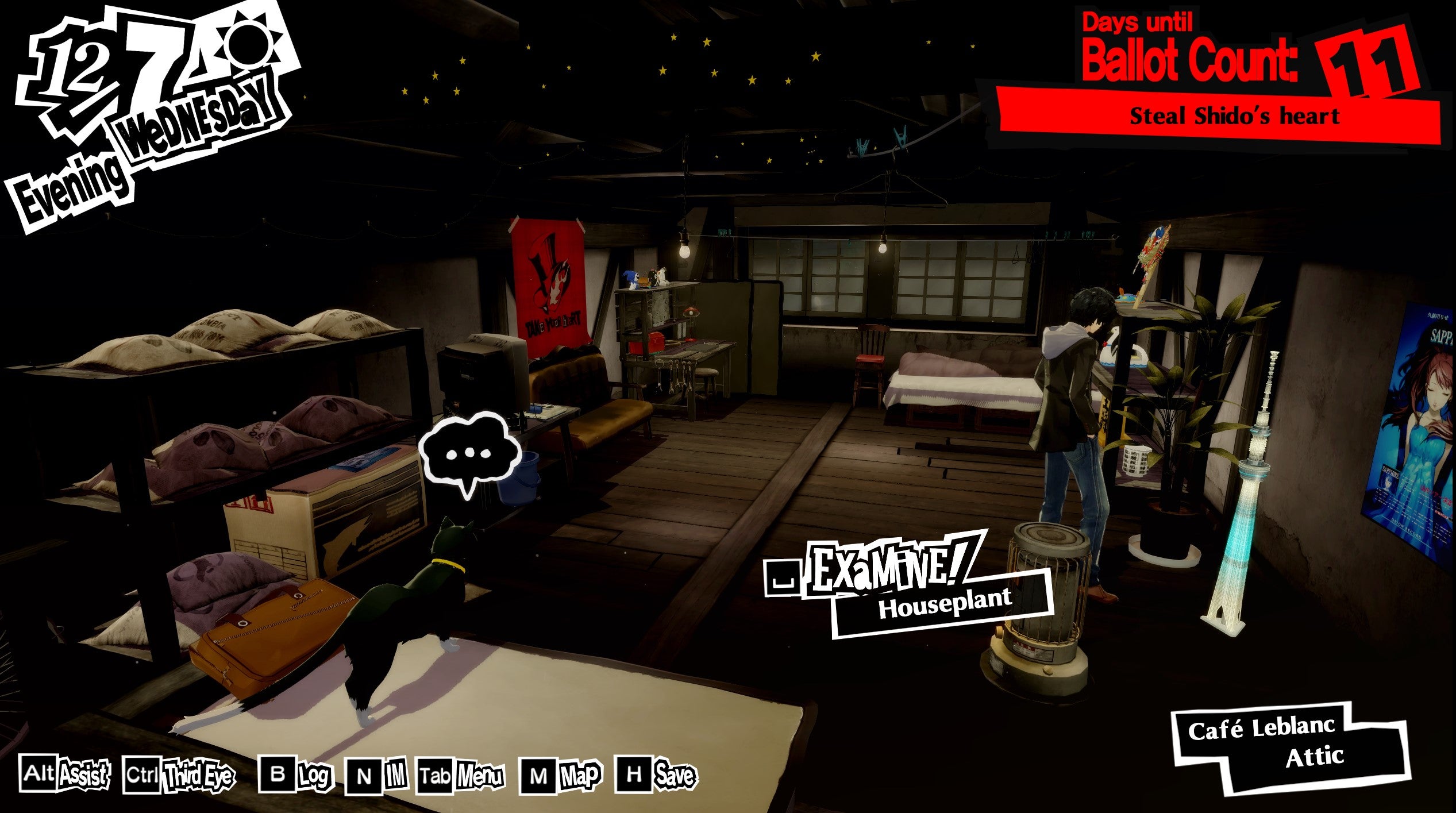 Decorated room in Persona 5 Royal.