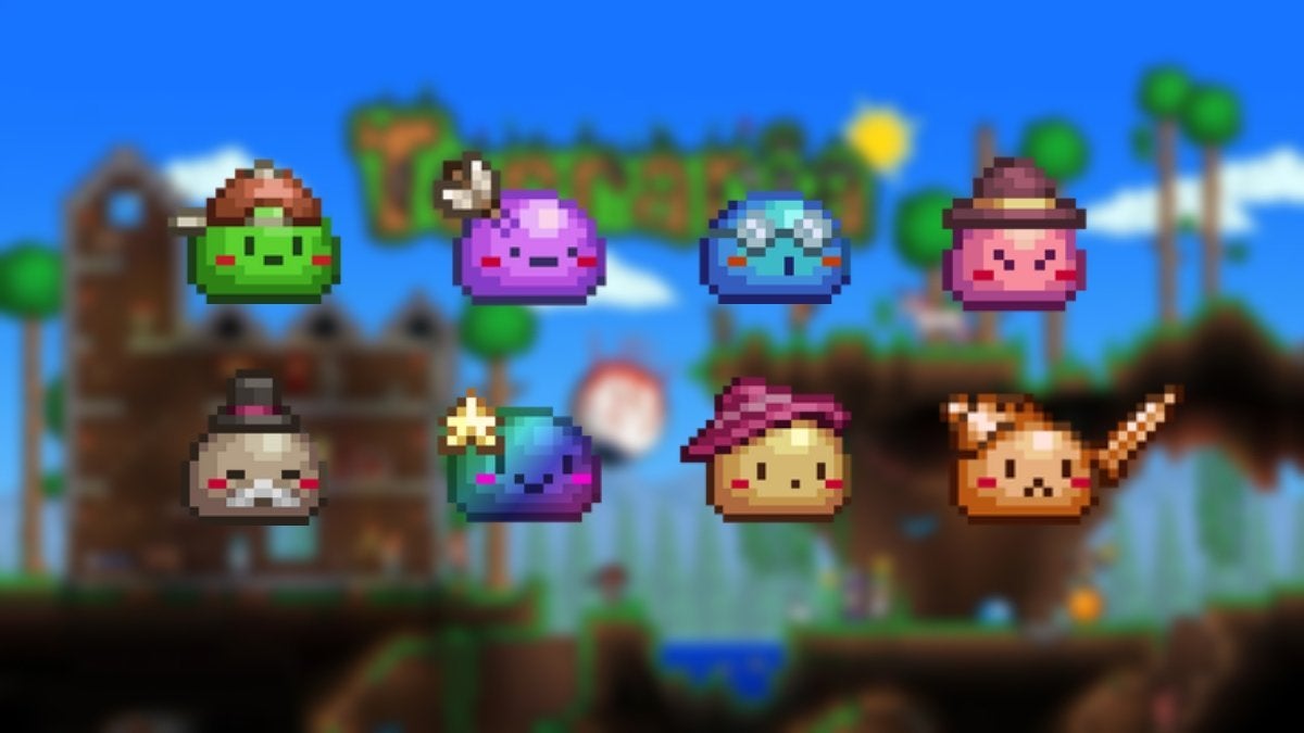 The Town Slimes of Terraria.