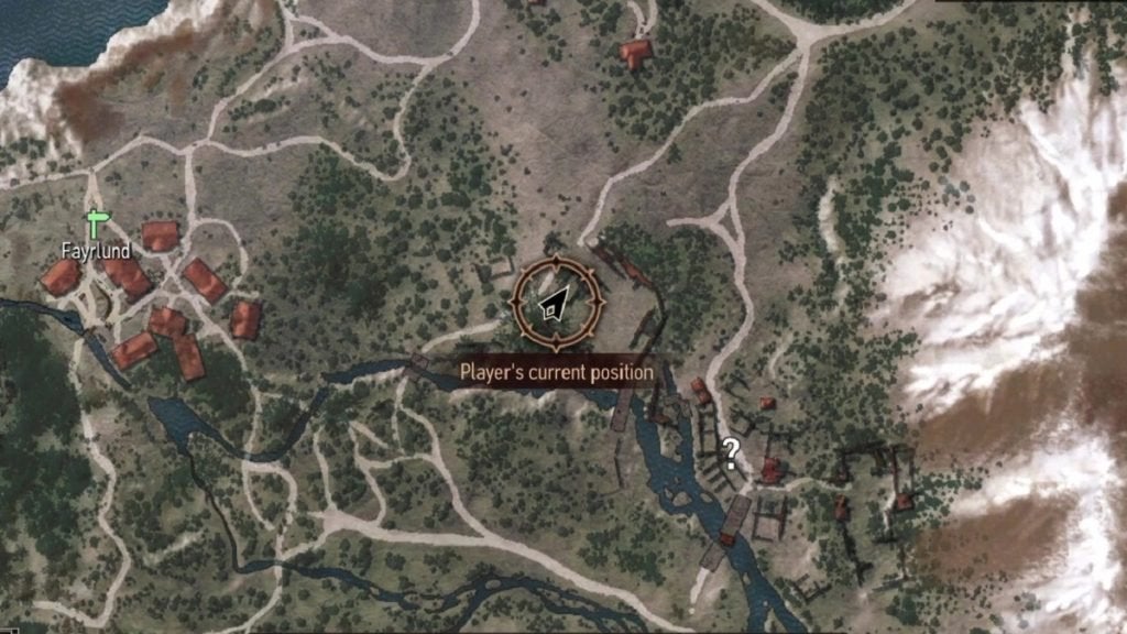 The location of the Mastercrafted Wolven Gauntlet shown on the map.