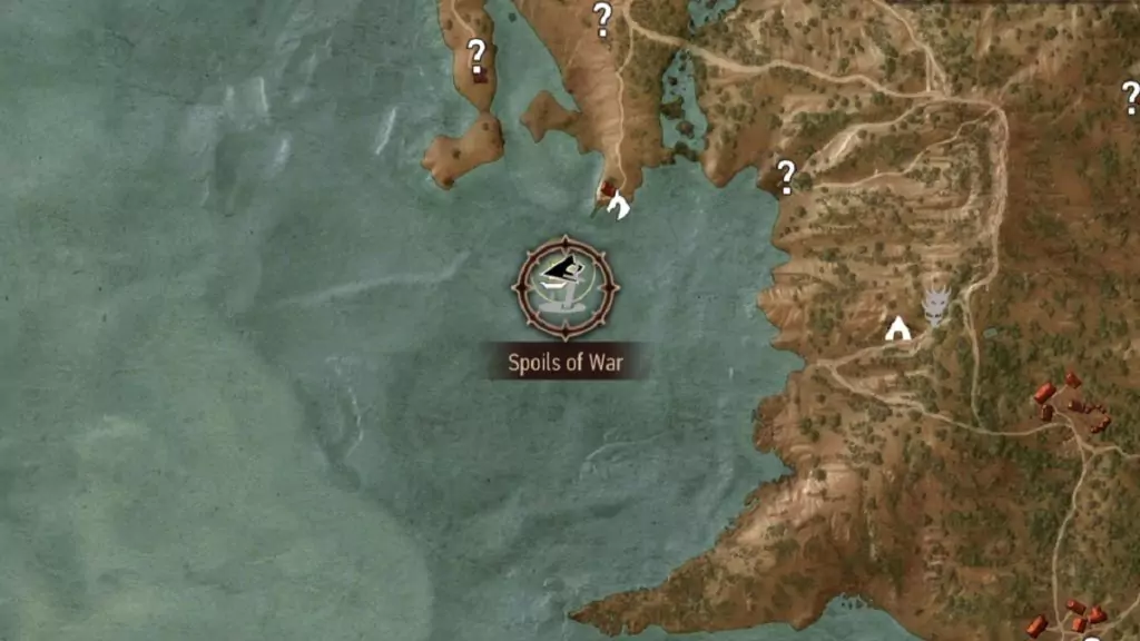The location of the Mastercrafted Wolven Steel Sword shown on the map.