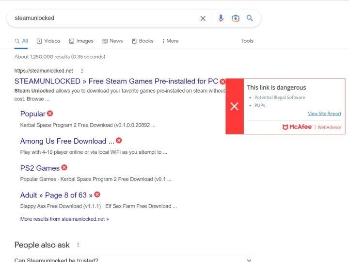 SteamUnlocked is a dangerous website.