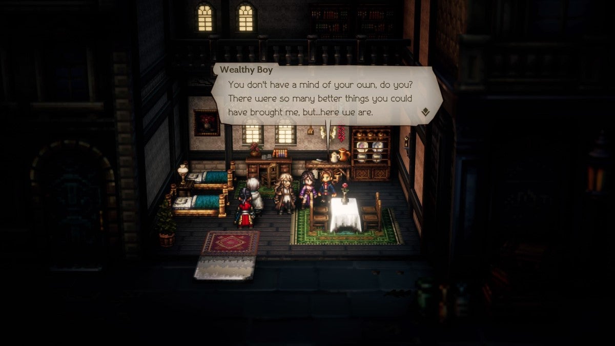 The Bourgeois Boy quest in Octopath Traveler 2.