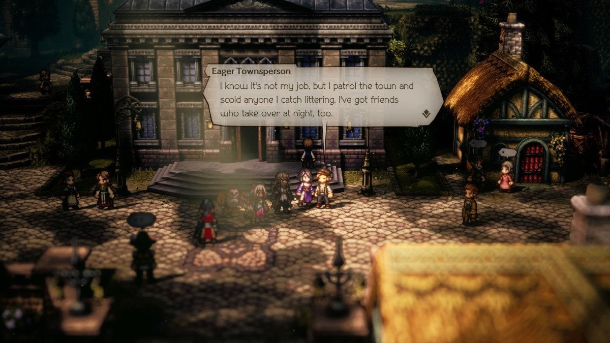 The Eager Townsperson in Octopath Traveler 2.