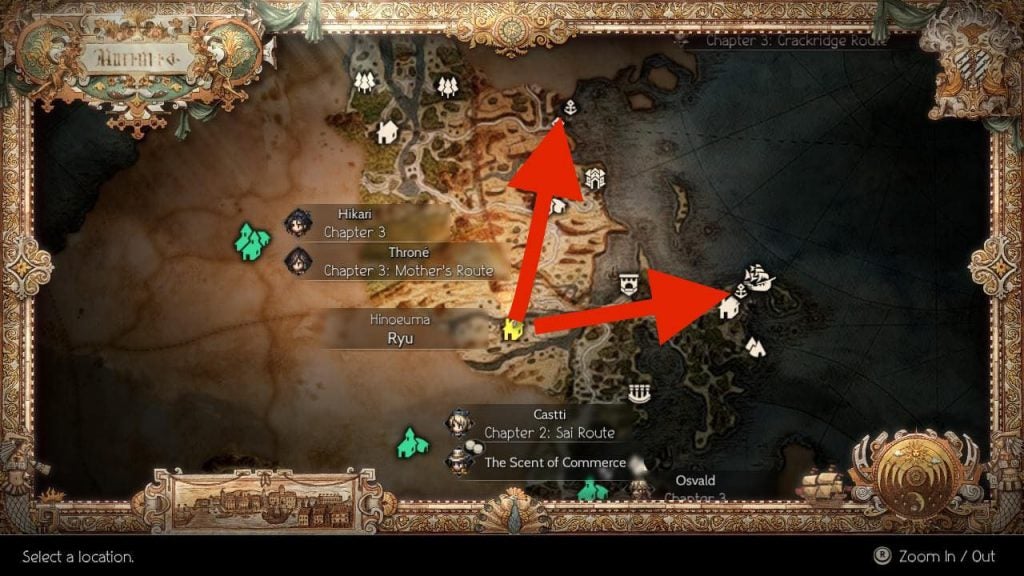Port locations from Ryu.