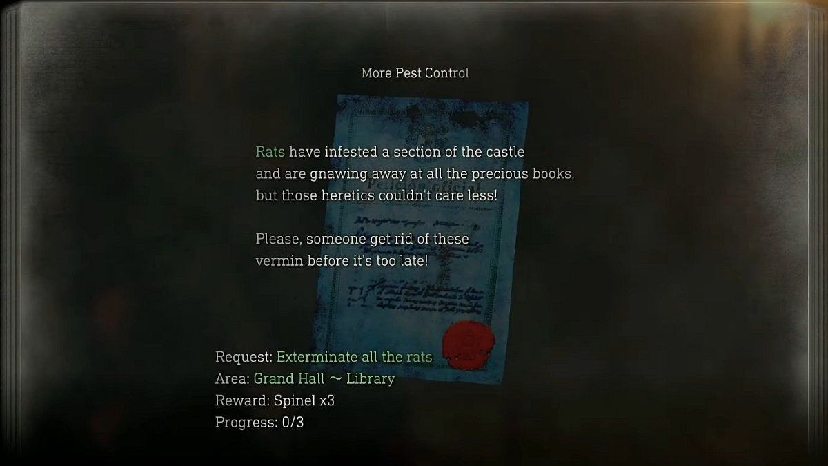 Pest Control in the Grand Hall in Resident Evil 4.