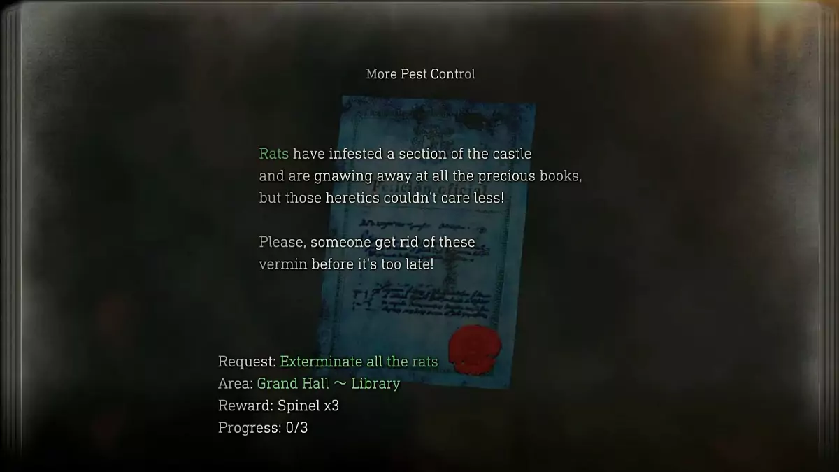 Pest Control in the Grand Hall in Resident Evil 4.