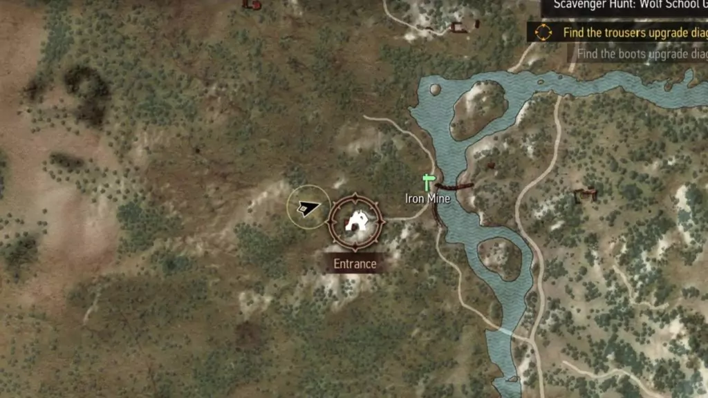 The location of the Superior Wolven Gauntlet shown on the map.