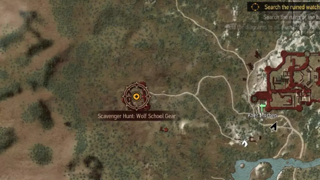 The location of the Wolven Steel Sword diagram.