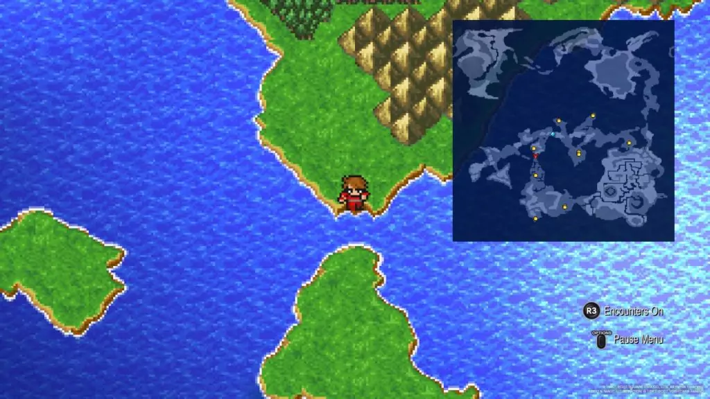 Blasting open the canal in Final Fantasy 1.