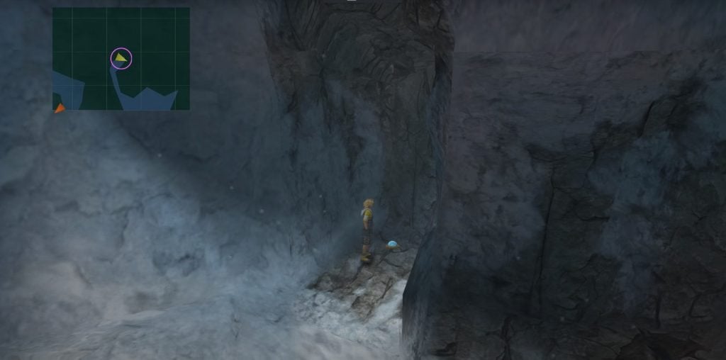 The location of Braska's Sphere on Mt. Gagazet in Final Fantasy X.