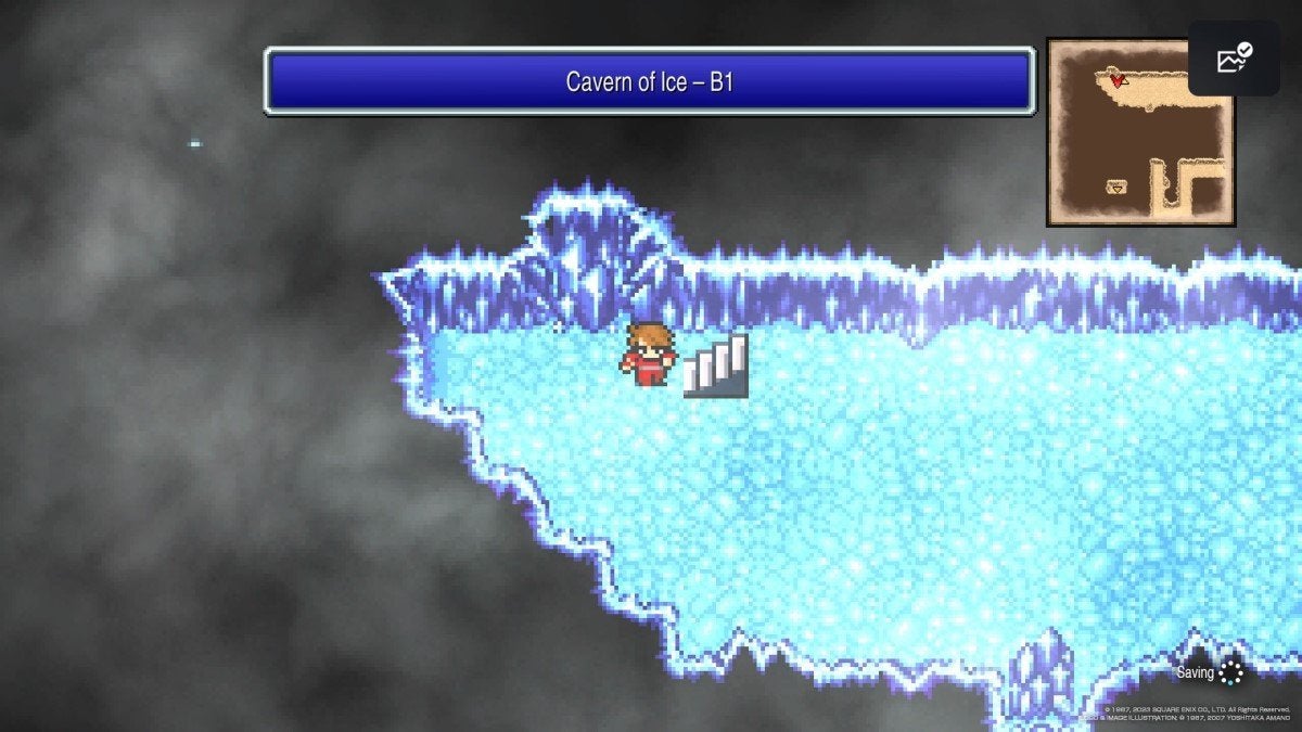 Cavern of Ice in Final Fantasy 1.
