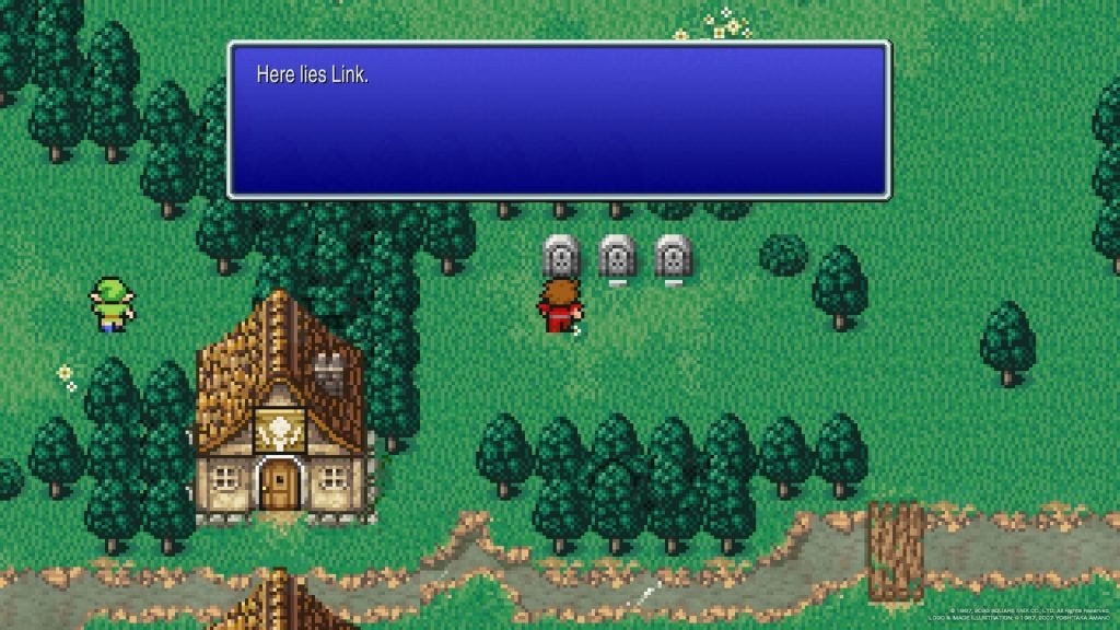 Here Lies Link Easter Egg in Final Fantasy 1.