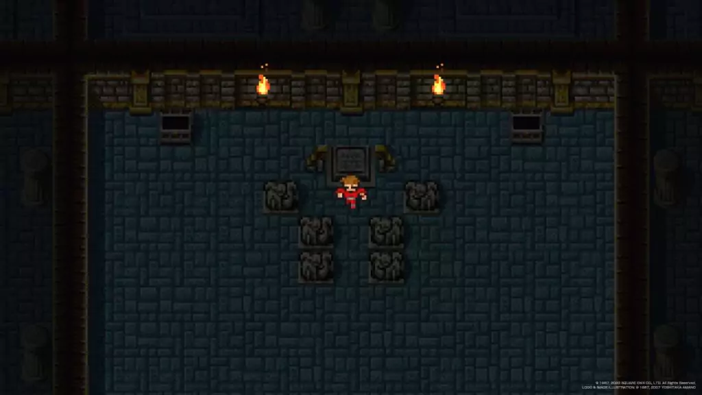 Play the Lute to remove the Stone Tile.