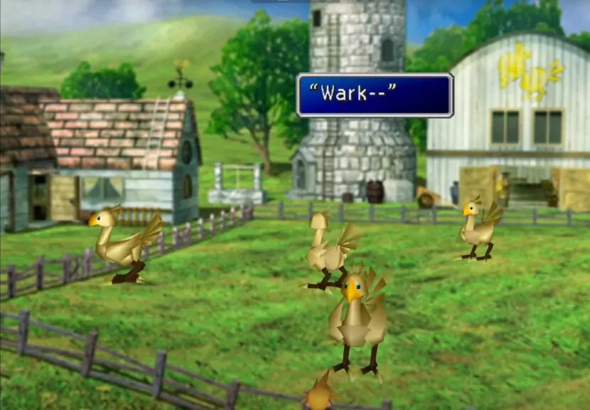 The Chocobo stables in Final Fantasy VII.