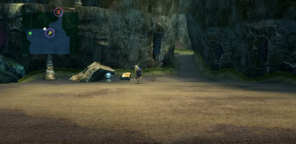 The outside of the Cavern of the Stolen Fayth in Final Fantasy X.