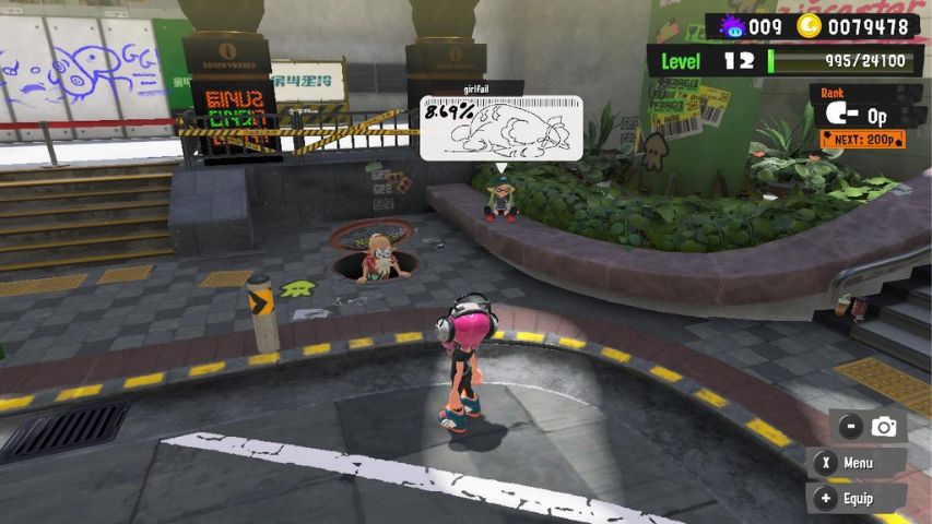 A character at the main sewer for the single-player campaign in Splatoon 3