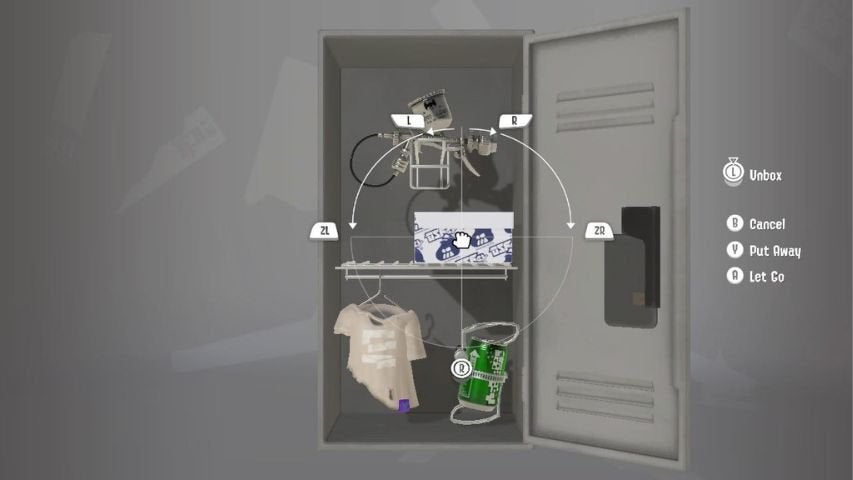 Locker item placement options in Splatoon 3