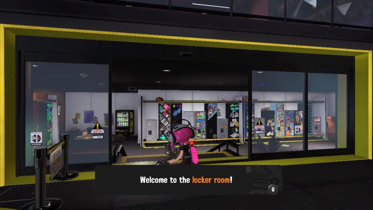 The entrance to the Locker Room in Splatoon 3