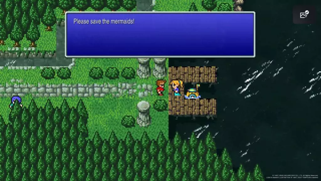 The Submarine in Final Fantasy 1.